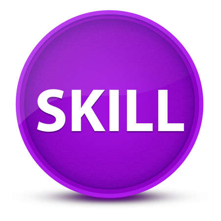 Skill luxurious glossy purple round button abstract illustrationの写真素材