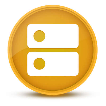 DNS luxurious glossy yellow round button abstract illustrationの写真素材