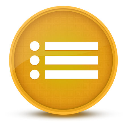 List luxurious glossy yellow round button abstract illustrationの写真素材