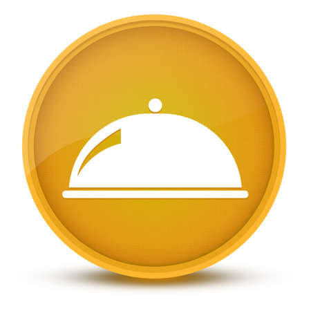 Food dish luxurious glossy yellow round button abstract illustrationの写真素材