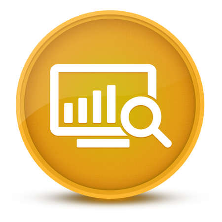 Chart luxurious glossy yellow round button abstract illustrationの写真素材