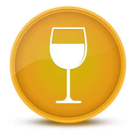 Wine glass luxurious glossy yellow round button abstractの写真素材