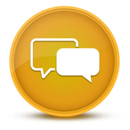 Testimonials luxurious glossy yellow round button abstract illustrationの写真素材
