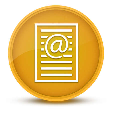 Email address page luxurious glossy yellow round button abstract illustrationの写真素材