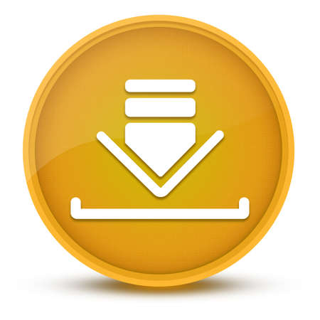 Download luxurious glossy yellow round button abstract illustrationの写真素材