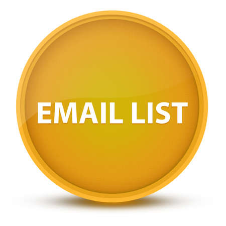Email List luxurious glossy yellow round button abstract illustrationの写真素材