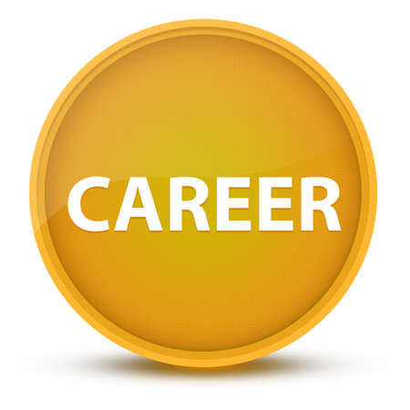Career luxurious glossy yellow round button abstract illustrationの写真素材