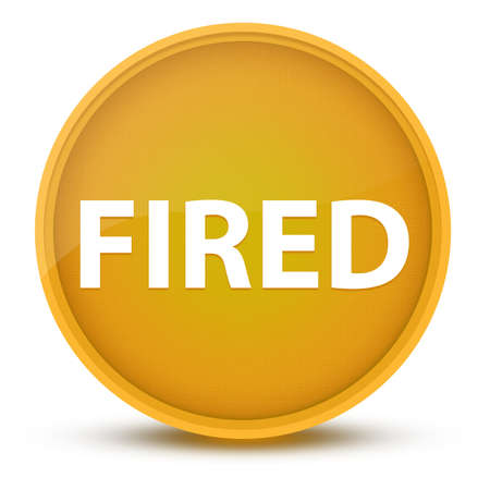 Fired luxurious glossy yellow round button abstract illustrationの写真素材