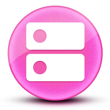 DNS eyeball glossy pink round button abstract illustrationの写真素材