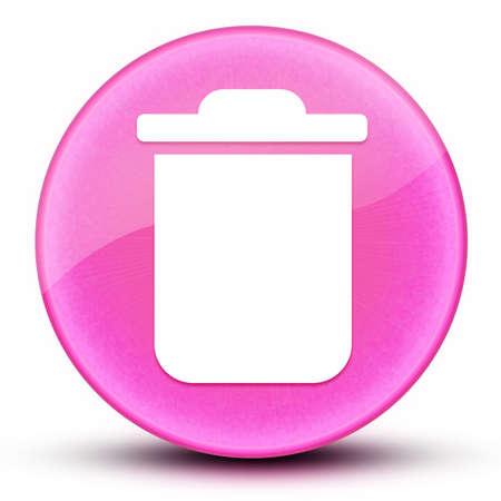Delete eyeball glossy pink round button abstract illustrationの写真素材