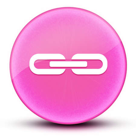 Link eyeball glossy pink round button abstract illustrationの写真素材