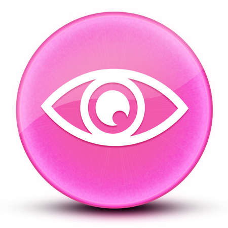 Eye eyeball glossy elegant pink round button abstract illustrationの写真素材