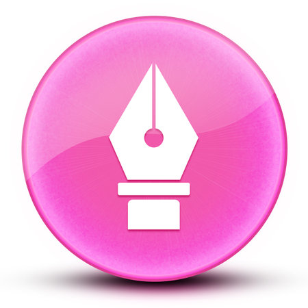 Pen eyeball glossy elegant pink round button abstract illustrationの写真素材