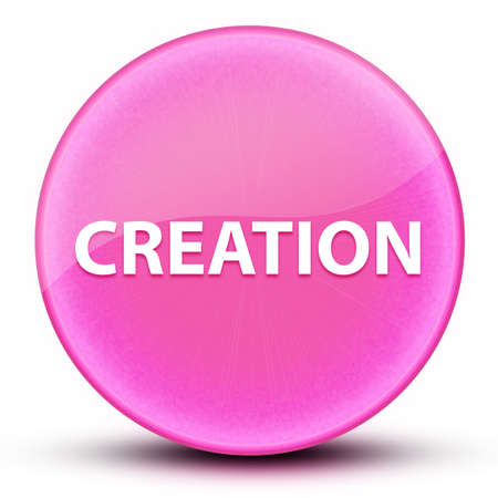 Creation eyeball glossy elegant pink round button abstract illustrationの写真素材