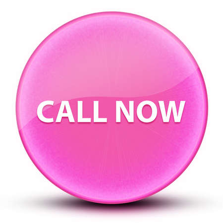 Call Now eyeball glossy elegant pink round button abstract illustrationの写真素材