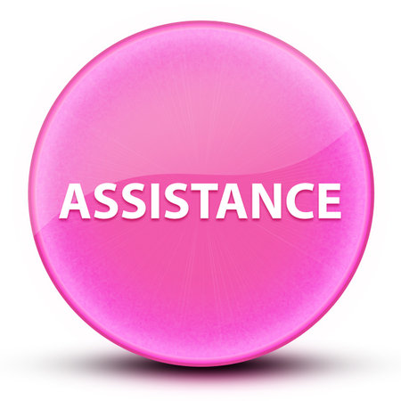 Assistance eyeball glossy elegant pink round button abstract illustrationの写真素材