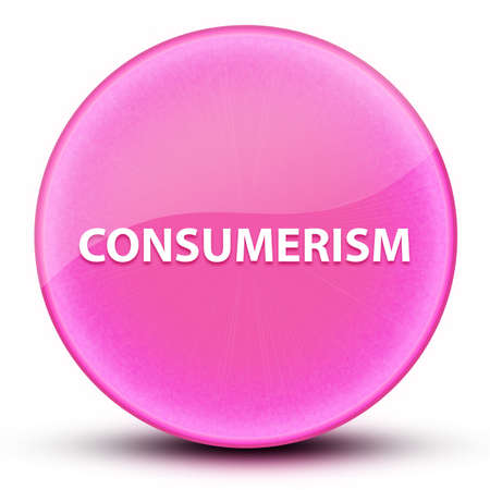 Consumerism eyeball glossy elegant pink round button abstract illustrationの写真素材