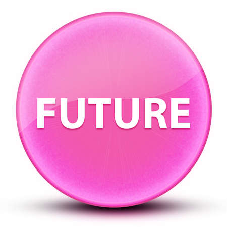 Future eyeball glossy elegant pink round button abstract illustrationの写真素材