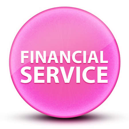 Financial Service eyeball glossy elegant pink round button abstract illustrationの写真素材