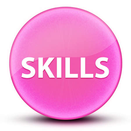 Skills eyeball glossy elegant pink round button abstract illustrationの写真素材