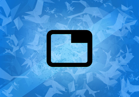 Soup aesthetic abstract icon on blue background illustrationの写真素材