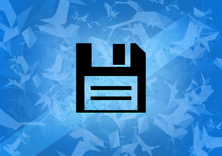 Download aesthetic abstract icon on blue background illustration