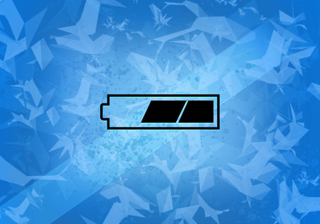 Download aesthetic abstract icon on blue background illustrationの写真素材