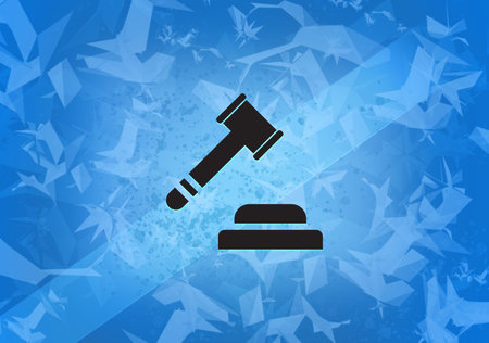 Download aesthetic abstract icon on blue background illustrationの写真素材