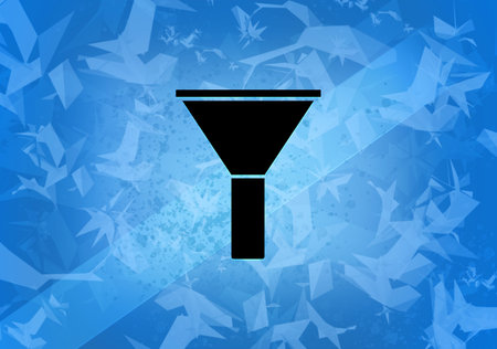 Download aesthetic abstract icon on blue background illustrationの写真素材