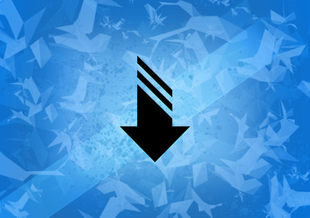 Bag aesthetic abstract icon on blue background illustration