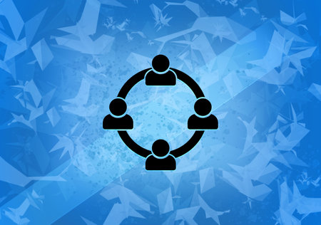 LOL bubble aesthetic abstract icon on blue background illustrationの写真素材