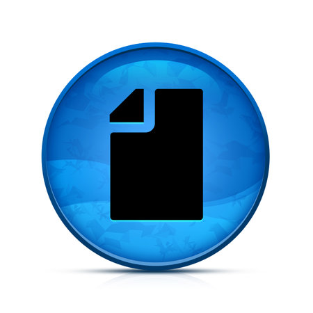 Page icon on classy splash blue round buttonの写真素材