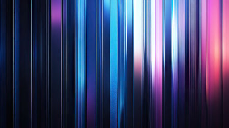 Abstract vertical lines and stripes with metallic textures and gradients, giving a futuristic and polished appearanceの素材