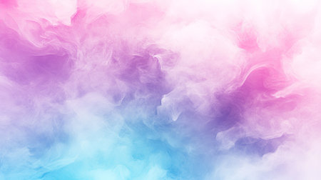 A soft gradient of pastel pink, purple, and turquoise, blending together to form a dreamy abstract background.の素材