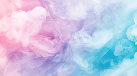 A soft gradient of pastel pink, purple, and turquoise, blending together to form a dreamy abstract background.の素材