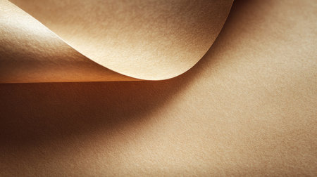 Textured brown paper background with a warm glossy finish, reflecting soft ambient lighting for a premium, refined lookの素材
