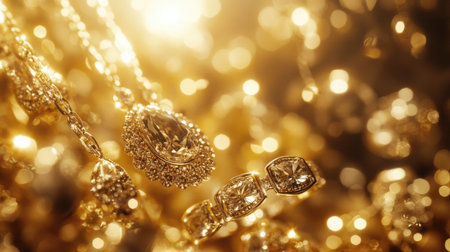 Sparkling jewelry piecesの素材