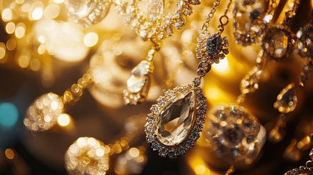 Sparkling jewelry piecesの素材