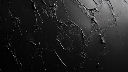 Jet black wall backdrop with soft bounce lighting and clean surface, great for dramatic portraits or isolated product shotsの素材