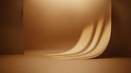 Clean and smooth brown paper backdrop with high-gloss finish and subtle gradient lighting, giving a polished and elegant toneの素材