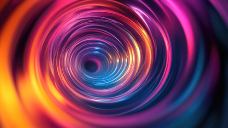 Psychedelic fractal background with luminous spirals and layered symmetry, featuring bold, surreal color combinationsの素材