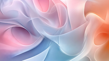 A high-resolution abstract background with soft, layered textures in elegant pastel hues.の素材