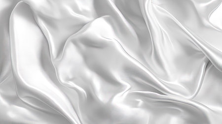 A luxurious silk bedsheet with a softly textured surface, gently wrinkled.の素材