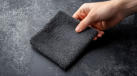 A soft-touch microfiber cloth surface, revealing fine details in its texture.の素材