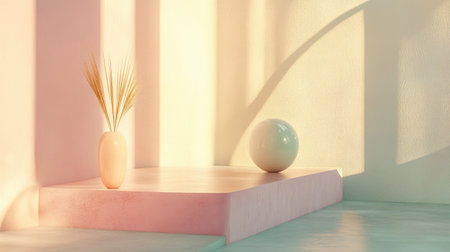 A smooth, textured pastel-colored surface with soft lighting, creating a calming effect.の素材