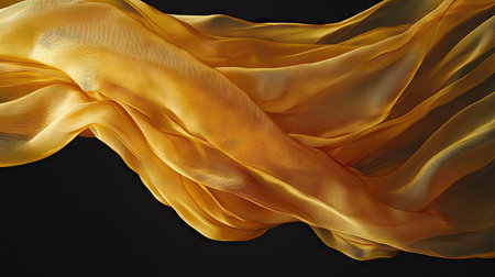 A gently textured silk fabric draped elegantly, creating soft, flowing folds.の素材