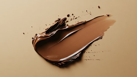 Smooth and silky foundation texture smeared gracefully, perfect for a cosmetics advertisementの素材