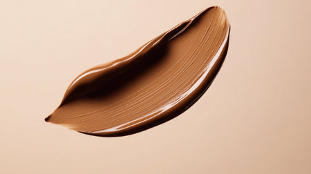 An isolated swipe of liquid foundation, perfect for a clean, editorial cosmetics pictureの素材