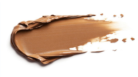 A rich, creamy foundation smear demonstrating its blendability and smooth applicationの素材