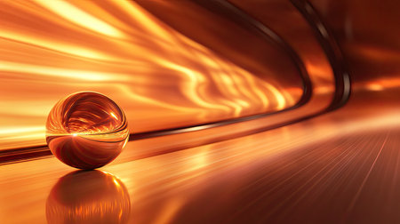 Bowling ball rolling down a well-lit lane, capturing the smoothness of the track and the speed of the ballの素材
